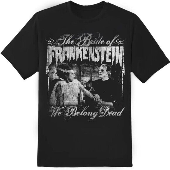 Universal Monsters THE BRIDE OF FRANKENSTEIN‎ We belong Dead T-Shirt Halloween - Picture 2 of 4